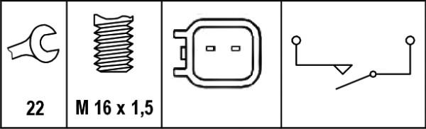 HELLA 6ZF 010 965-031 - Датчик, переключатель, фара заднего хода unicars.by