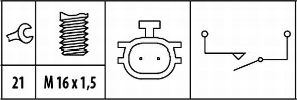 HELLA 6ZF 181 612-061 - Датчик, переключатель, фара заднего хода unicars.by