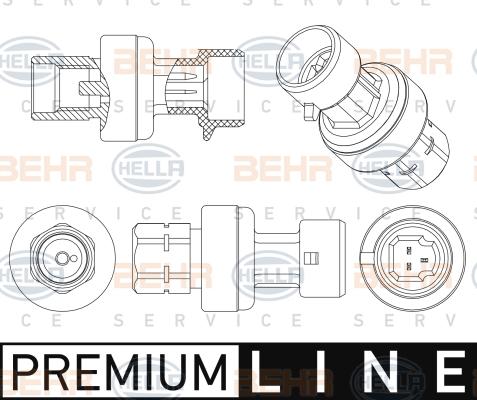 HELLA 6ZL 351 005-471 - Пневматический выключатель, кондиционер unicars.by