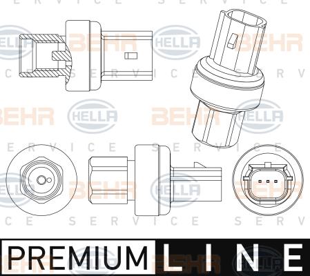 HELLA 6ZL 351 005-711 - Пневматический выключатель, кондиционер unicars.by