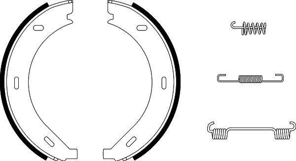 HELLA 8DA 355 050-401 - Комплект тормозов, ручник, парковка unicars.by