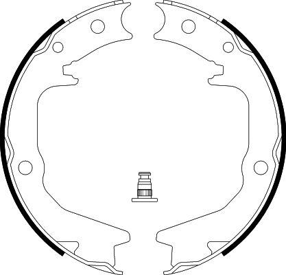 HELLA 8DA 355 050-631 - Комплект тормозов, ручник, парковка unicars.by