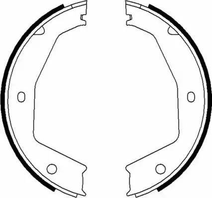 HELLA 8DA 355 050-121 - Комплект тормозов, ручник, парковка unicars.by