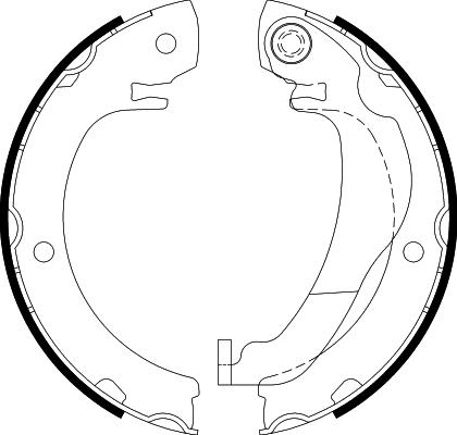 HELLA 8DA 355 051-021 - Комплект тормозов, ручник, парковка unicars.by