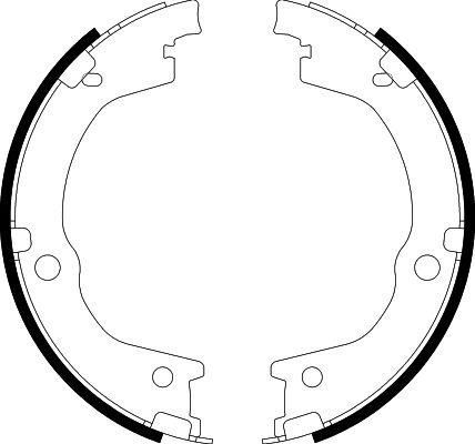 HELLA 8DA 355 051-111 - Комплект тормозов, ручник, парковка unicars.by