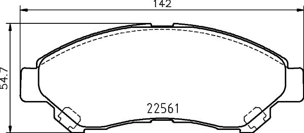 HELLA 8DB 355 044-371 - Тормозные колодки, дисковые, комплект unicars.by