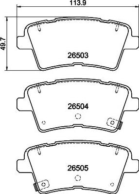 HELLA 8DB 355 044-231 - Тормозные колодки, дисковые, комплект unicars.by