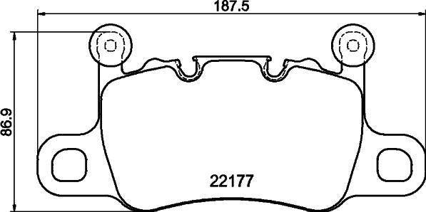 HELLA 8DB 355 044-741 - Тормозные колодки, дисковые, комплект unicars.by