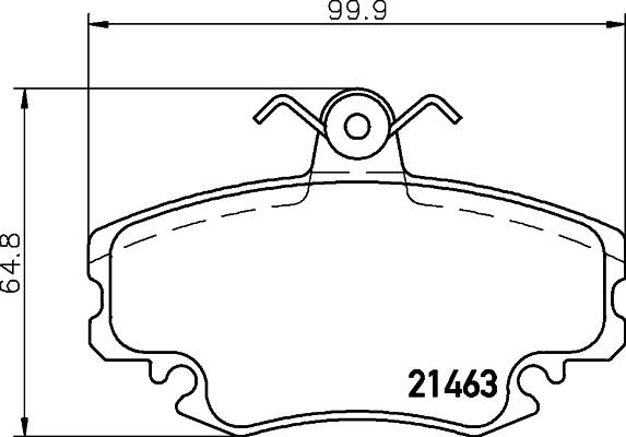 HELLA 8DB 355 045-591 - Тормозные колодки, дисковые, комплект unicars.by