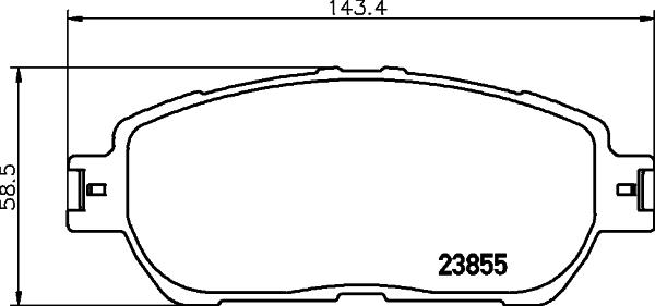 HELLA 8DB 355 045-501 - Тормозные колодки, дисковые, комплект unicars.by