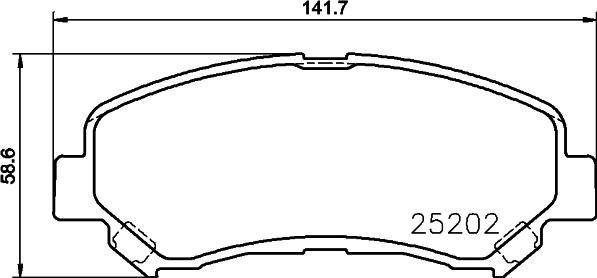 HELLA 8DB 355 045-191 - Тормозные колодки, дисковые, комплект unicars.by