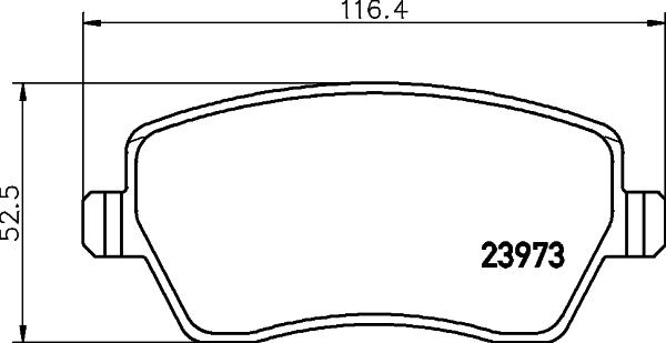 HELLA 8DB 355 045-111 - Тормозные колодки, дисковые, комплект unicars.by