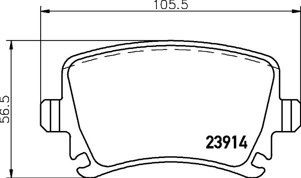 HELLA 8DB 355 045-131 - Тормозные колодки, дисковые, комплект unicars.by