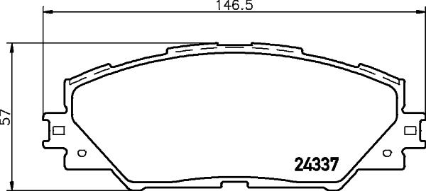 HELLA 8DB 355 045-321 - Тормозные колодки, дисковые, комплект unicars.by