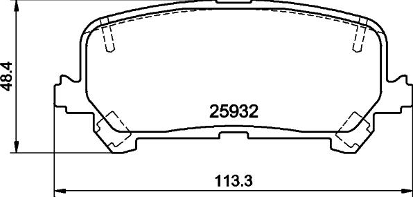 HELLA 8DB 355 040-461 - Тормозные колодки, дисковые, комплект unicars.by