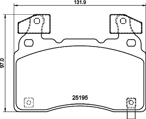 HELLA 8DB 355 040-471 - Тормозные колодки, дисковые, комплект unicars.by