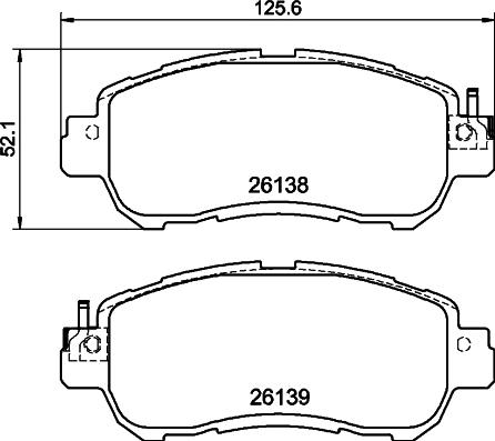 HELLA 8DB 355 040-571 - Тормозные колодки, дисковые, комплект unicars.by