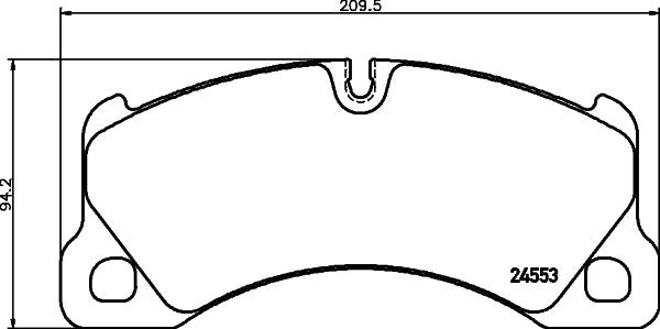 HELLA 8DB 355 042-931 - Тормозные колодки, дисковые, комплект unicars.by