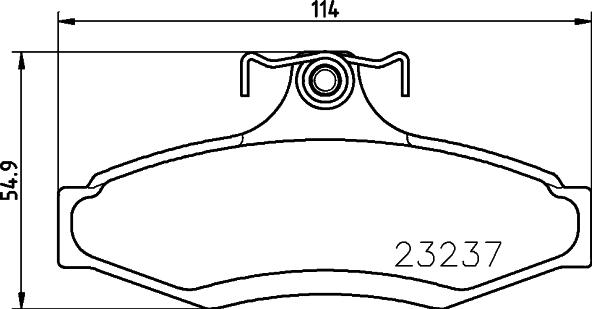 HELLA 8DB 355 009-491 - Тормозные колодки, дисковые, комплект unicars.by