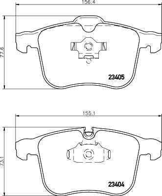 HELLA 8DB 355 009-431 - Тормозные колодки, дисковые, комплект unicars.by