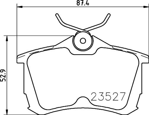 HELLA 8DB 355 030-161 - Тормозные колодки, дисковые, комплект unicars.by