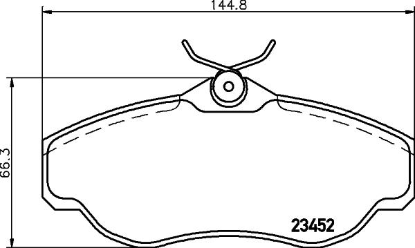 HELLA 8DB 355 009-531 - Тормозные колодки, дисковые, комплект unicars.by