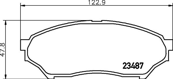 HELLA 8DB 355 009-521 - Тормозные колодки, дисковые, комплект unicars.by