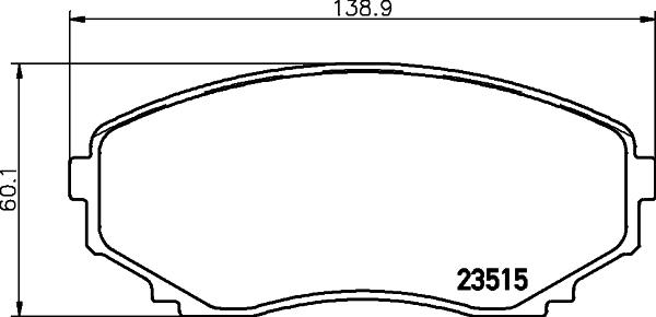 HELLA 8DB 355 009-641 - Тормозные колодки, дисковые, комплект unicars.by