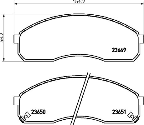 HELLA 8DB 355 009-601 - Тормозные колодки, дисковые, комплект unicars.by