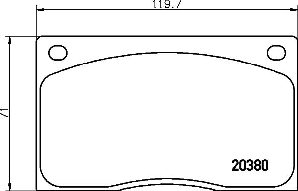 HELLA 8DB 355 009-611 - Тормозные колодки, дисковые, комплект unicars.by