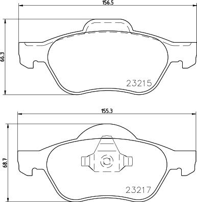 HELLA 8DB 355 009-091 - Тормозные колодки, дисковые, комплект unicars.by