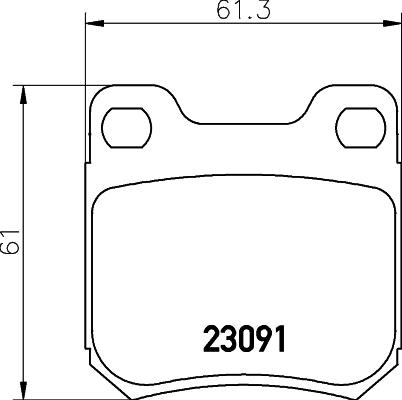 HELLA 8DB 355 009-041 - Тормозные колодки, дисковые, комплект unicars.by