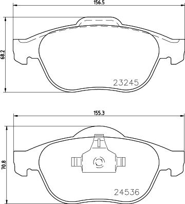 HELLA 8DB 355 009-101 - Тормозные колодки, дисковые, комплект unicars.by