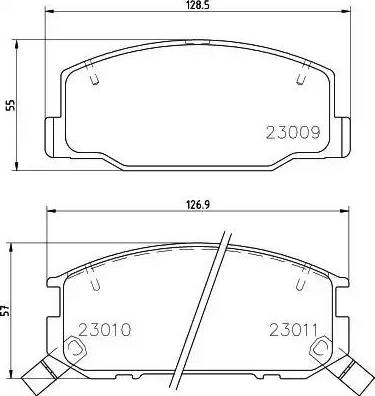 HELLA 8DB 355 009-831 - Тормозные колодки, дисковые, комплект unicars.by