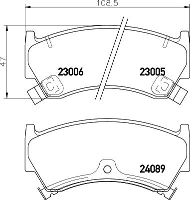 HELLA 8DB 355 009-821 - Тормозные колодки, дисковые, комплект unicars.by