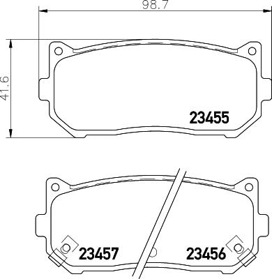 HELLA 8DB 355 009-341 - Тормозные колодки, дисковые, комплект unicars.by