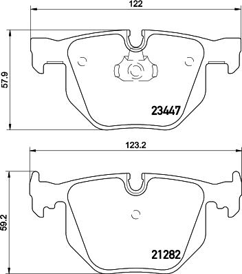 HELLA 8DB 355 009-331 - Тормозные колодки, дисковые, комплект unicars.by