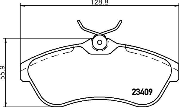 HELLA 8DB 355 009-321 - Тормозные колодки, дисковые, комплект unicars.by