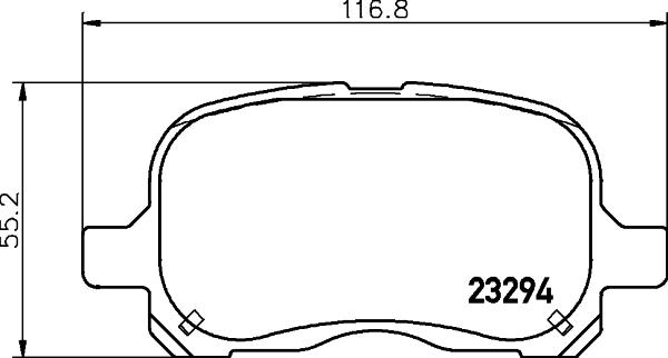 HELLA 8DB 355 009-251 - Тормозные колодки, дисковые, комплект unicars.by