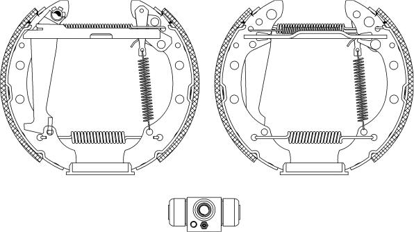 HELLA 8DB 355 004-961 - Комплект тормозных колодок, барабанные unicars.by