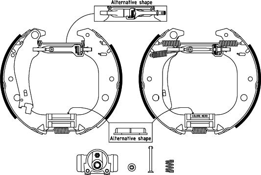 HELLA 8DB 355 004-851 - Комплект тормозных колодок, барабанные unicars.by