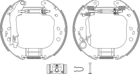 HELLA 8DB 355 004-871 - Комплект тормозных колодок, барабанные unicars.by