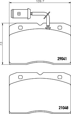 HELLA 8DB 355 005-481 - Тормозные колодки, дисковые, комплект unicars.by