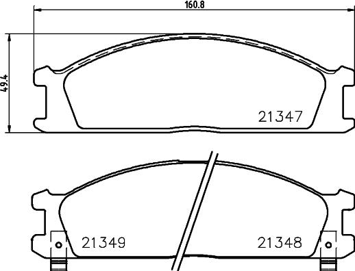 HELLA 8DB 355 005-651 - Тормозные колодки, дисковые, комплект unicars.by