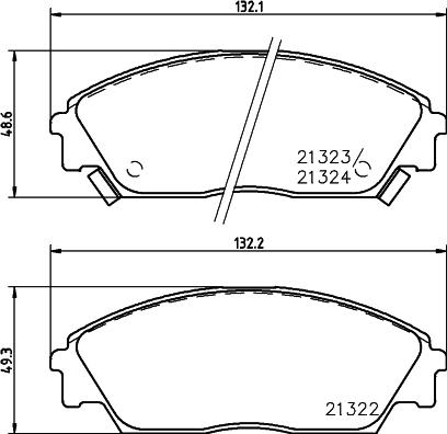 HELLA 8DB 355 005-661 - Тормозные колодки, дисковые, комплект unicars.by