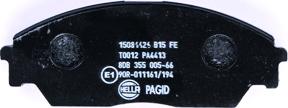 HELLA 8DB 355 005-661 - Тормозные колодки, дисковые, комплект unicars.by