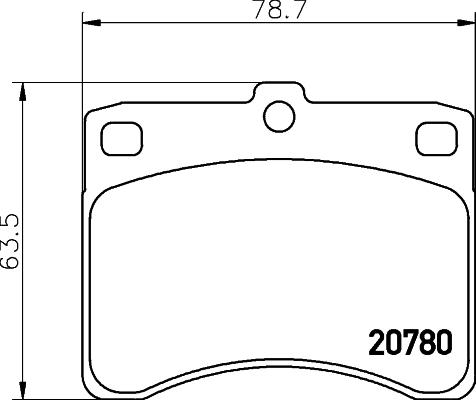 HELLA 8DB 355 005-671 - Тормозные колодки, дисковые, комплект unicars.by