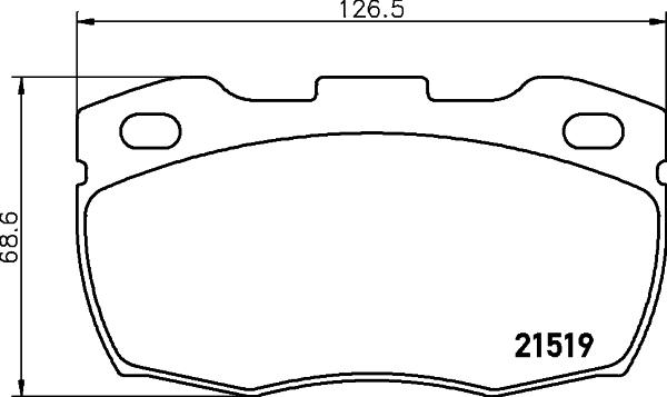 HELLA 8DB 355 005-861 - Тормозные колодки, дисковые, комплект unicars.by