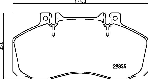 HELLA 8DB 355 005-311 - Тормозные колодки, дисковые, комплект unicars.by