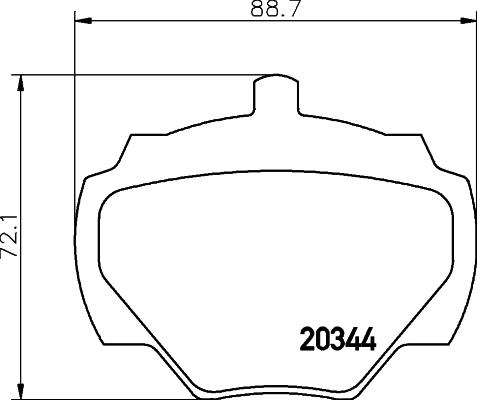 HELLA 8DB 355 005-791 - Тормозные колодки, дисковые, комплект unicars.by